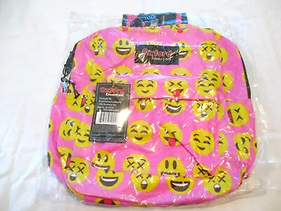 Oxford Essentials Pink Smiley Face Emoji 16  School Backpack (NWT) • $12