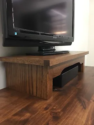 LED TV Riser/Soundbar Stand In Mission Style Oak Wood • $169.99