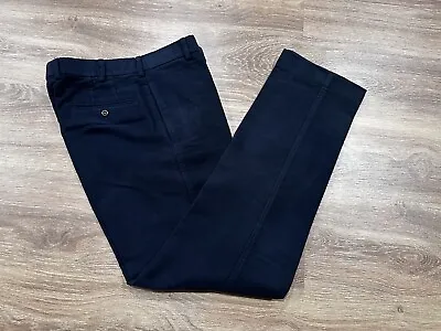 Sid Mashburn Sz 32 Navy Blue Heavy Soft Cotton Moleskin USA Made Sport Pants • $69.99