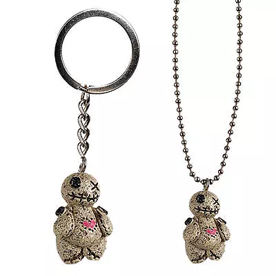 Voodoo Necklace Creative Resin Gothic Voodoo Doll Pendant Necklace Keychain • $8.43
