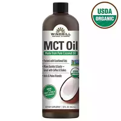 Windmill USDA Organic MCT Oil 32 Ounces Made From Pure Coconut Oil Free Ship.. • $27.99