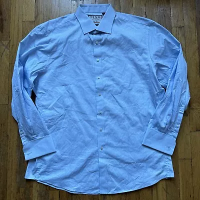 Thomas Pink Shirt Mens 17.5 - 35.5 The Sterling Fit Blue Cufflink Long Sleeve • $20