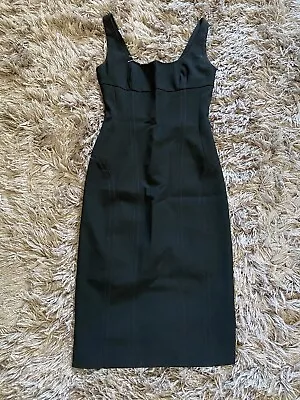 Miss Sixty Black Fitted Bodycon Dress Sz S 6 8 • £19.99