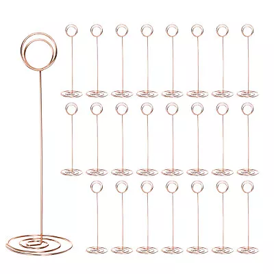 24pcs Table Number Holders 220mm Tall 70mm Base Width Round Rose Gold • £31.91