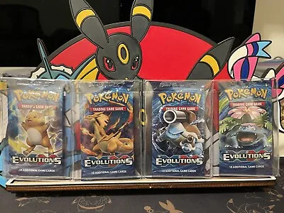 Pokemon XY Evolution Factory Sealed Pack Art Set (4 Packs) • $79.99