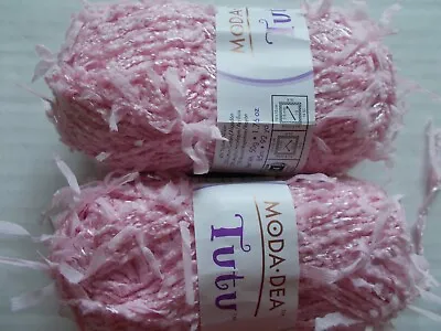 Moda Dea Tutu Cotton Blend Fashion Yarn Petal Pink Lot Of 2 (92 Yds Each) • $15.99