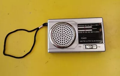  Power AM/FM Ultra Slim  Mini Radio Pre-owned Tested And Working.  • $15.99