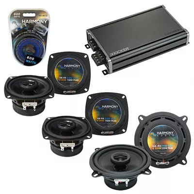 Fits Volvo 740 Series 85-92 OEM Speaker Upgrade Harmony (2) R4 R5 & CXA360.4 Amp • $275.99