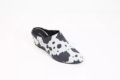 Pelle Moda Kiko Mules 8 Women Cow Print Shoes New Wedge Heel Slip On On Trend • $74.25