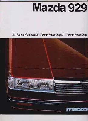 1986 MAZDA 929 HB Australian Brochure Sedan 2 & 4 Door Hardtops 2.0i And TURBO  • $12.84