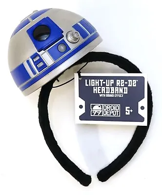 New Disney Star Wars Galaxy's Edge Droid Depot R2-D2 Light Headband W/ Sound • $15.37