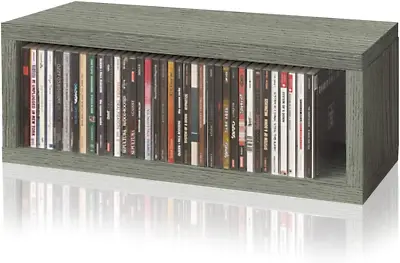 Media Storage CD Rack Stackable Organizer - Holds 40 Cds (Grey) • $47.73