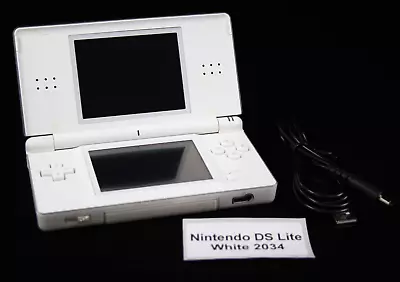 Nintendo DS Lite Console Handheld [White] + USB Charging Cable TESTED WORKING • $109.95