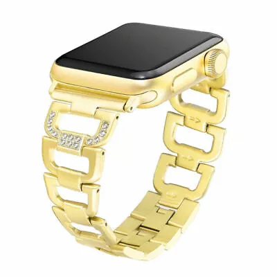 $16.99 • Buy Bling Stainless Steel IWatch Band Strap For Apple Watch Series 8 7 6 5 4 3 21 SE