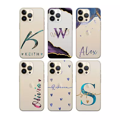 Personalised Case 15 13 12 Mini Max Pro Cover IPhone  Phone Clear Se Silicone • £6.29