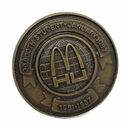 1987 McDonald’s Hamburger University HU 30000th Student Enamel Lapel Hat Pin • $19.95
