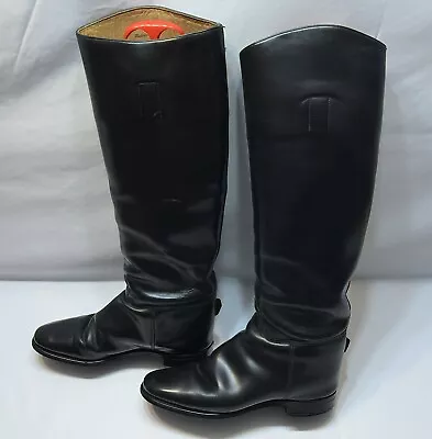 Marlborough Equestrian Black Leather Boots Womens Size 7 UK 9 US Made In England • $79.99