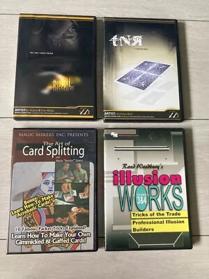 Magician Tricks DVD Lot Rand Woodbury Illusion Works Vol 3 & 4 Art Of Card Split • $73.12