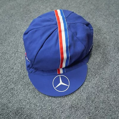 Vintage New York City Marathon Hat Cap Blue Cycling Mercedes Benz 1989 80s • $22.77