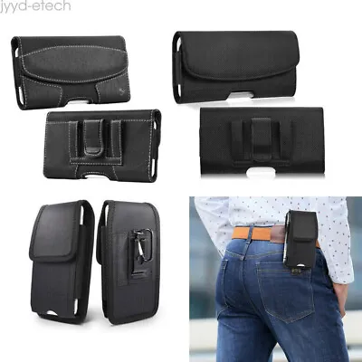 For Apple IPhone XS 11 12 13 14 15 Pro Max 6 7 8 Nylon Wallet Holster Pouch Case • $11.39