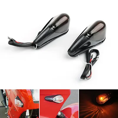 Smoke Front Turn Signals Fit Kawasaki Ninja EX 250 1988-2007 2001 2002 2003 F07 • $24.76