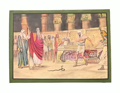 Moses & Aaron Before Pharaoh Handmade Historical Painting On Paper • $199.99