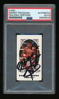$150 • Buy MANNY PACQUIAO SIGNED AUTO Fan Favorites Bonus Card PSA/DNA Certified Authentic