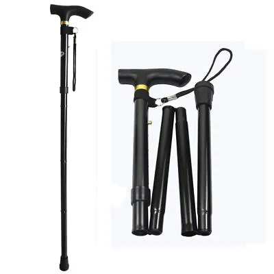 Cane Walking Stick Adjustable Folding Walking Aluminum Collapsible Travel Hiking • $9.95