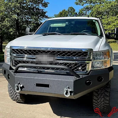 Powder Coated Steel Front Bumper For 2011-2014 Chevy Silverado 2500HD 3500HD • $493.99