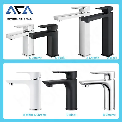 ACA Bathroom Basin Mixer Tap Chrome Black White Vanity Laundry Sink Brass Faucet • $86