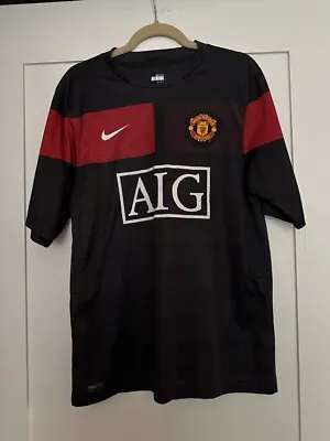 Nike Manchester United Training Jersey Kit Men's Sz L Black Red Fit Dry • $29