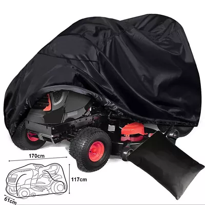 Ride On Waterproof Lawn Mower Tractor Cover Heavy Duty Garden Yard Sun Protector • £13.99