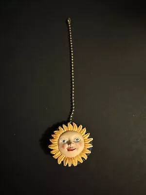 Vintage Celestial Fan Pull Chain ~ Sun Smiling ~ Sun Sleeping ~ Sunflower ~ • $14.99