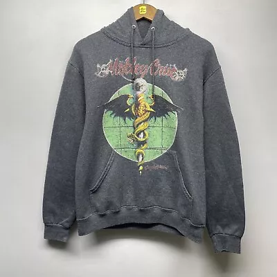 Motley Crue Band Mens Hoodie Hoodie Size Small Gray Dr. Feelgood Album Tour • $25