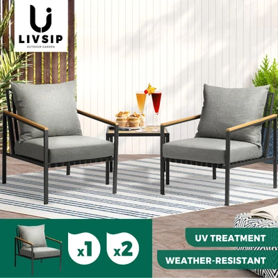 $289.90 • Buy Livsip Outdoor Furniture Setting 2-4 Piece Lounge Dining Set Garden Patio Pool