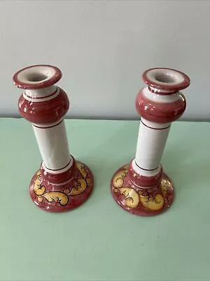 Solimene Vietri Candlesticks Made In Italy • $31