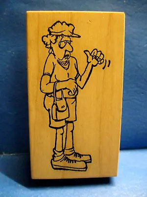 Vip Visual Image Printery Funny Old Lady  Rubber Stamp Wood Mtd Rare • $16.95