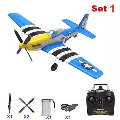VOLANTEX WWII P51 4CH Fighter RC Airplanes 2.4G Remote 3D 6Axis Stunt Glider Toy • $112