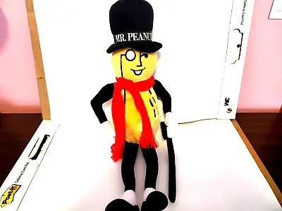 Vintage 1991 Mr. Peanut Planters With Cane Large 26  Stuffed Plush Toy Doll • $13.99