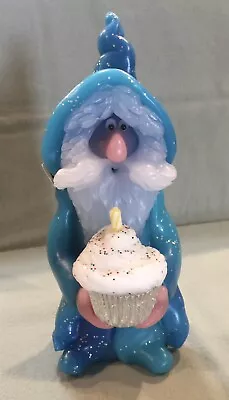 Festive Northern Lights Jolly Wizard Birthday Cupcake Candle Handcrafted USA NEW • $29.99