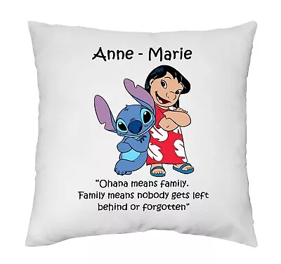 Lilo & Stitch Personalised Pillow Cushion Cover Only Perfect Gift • £7.50