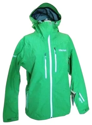 Marmot Raincoat Jacket Alpinist Womens Size L Gore-Tex Waterproof Green Hooded • $453.45