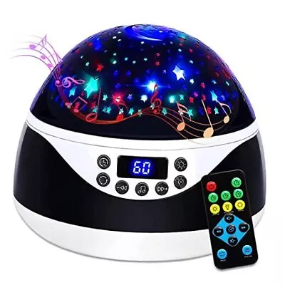 Night Light With Music & Timer Star Light Projector - Sound Machine Black-2 • $44.04