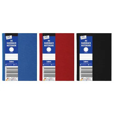 Ruled Hardback Book - A6 Small Lined Notepad School Notes Single Book Colours • £2.49