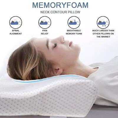 Contour Memory Foam Pillow Ergonomic Cervical Orthopedic For Neck Pain Sleeping • $14.54