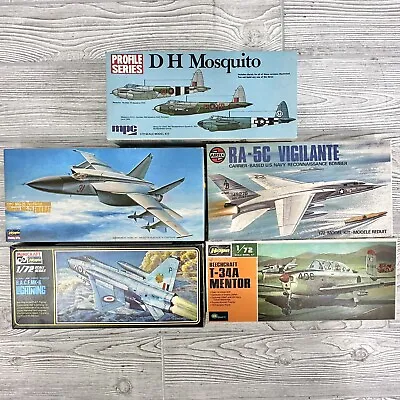 Lot Of 5 Vintage 1/72 Scale Plastic Military Airplane Model Kits Parts Sealed/cb • $60