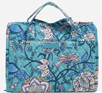 Vera Bradley Blue Hanging Organizer Bathroom Makeup Travel Peacock Garden • $42