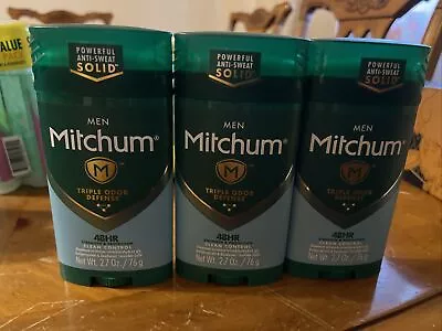 3 Mitchum Adv Control Solid Stick Antiperspirant Deodorant 48 Hour Men • $19