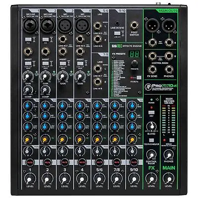 Mackie ProFX10v3 10 Channel Professional Live Recording Mixer W Effects & USB • $269.99