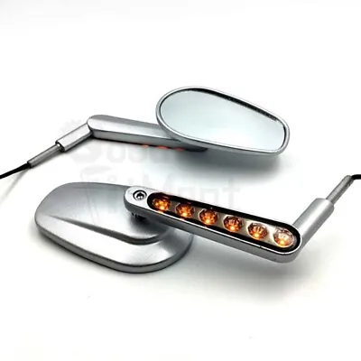 $69.34 • Buy Rear View Mirrors With LED Turn Signals For Harley Davidson V-Rod VRSCF Muscle